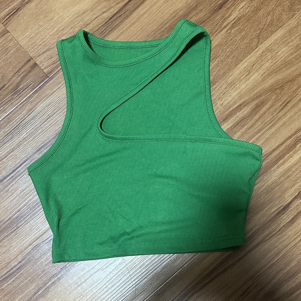 Green Sleeveless Women's Top